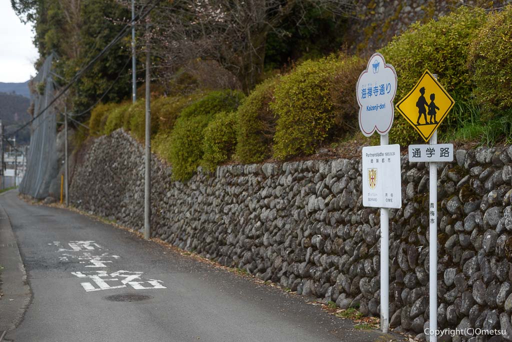 青梅市・二俣尾の、海禅寺通り