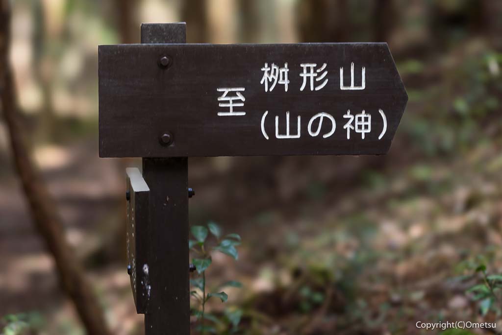 青梅丘陵・枡形山登山口の道標