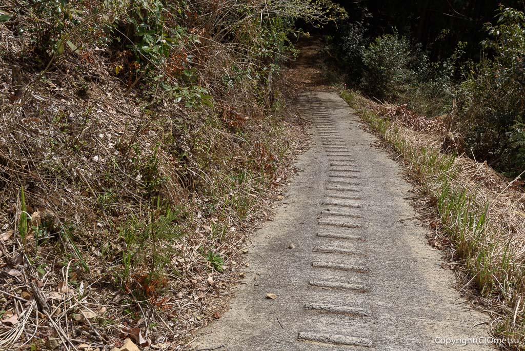 青梅丘陵・枡形山登山道の、舗装