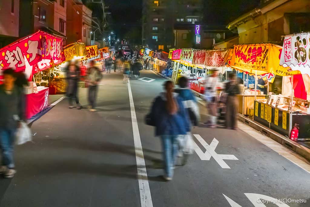 青梅大祭の夜の屋台