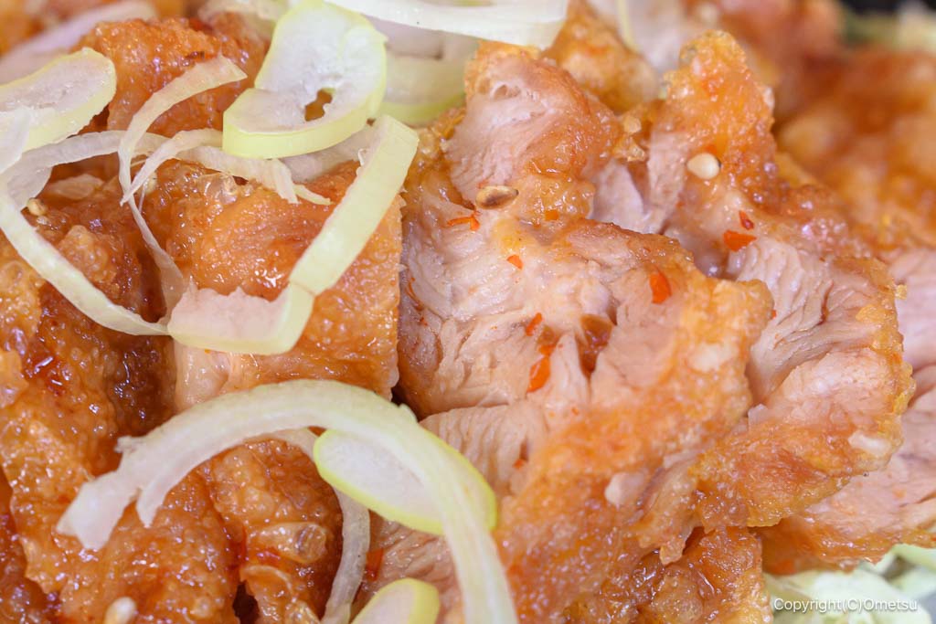 福生市・琳屋の、ランチ・油淋鶏の、鶏肉