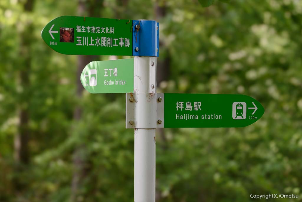 福生市・みずくらいど公園の、標識