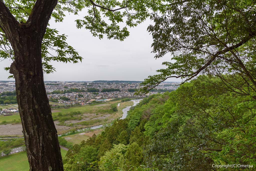 羽村市・羽村神社からの、多摩川の展望