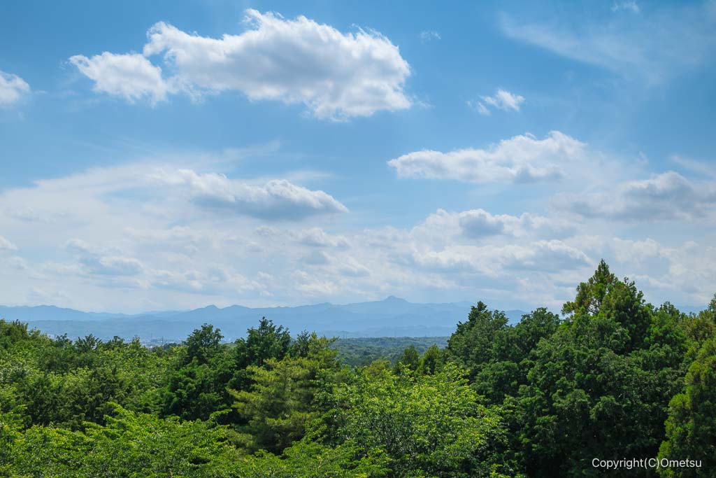 入間市・桜山展望台から、奥多摩・大岳山