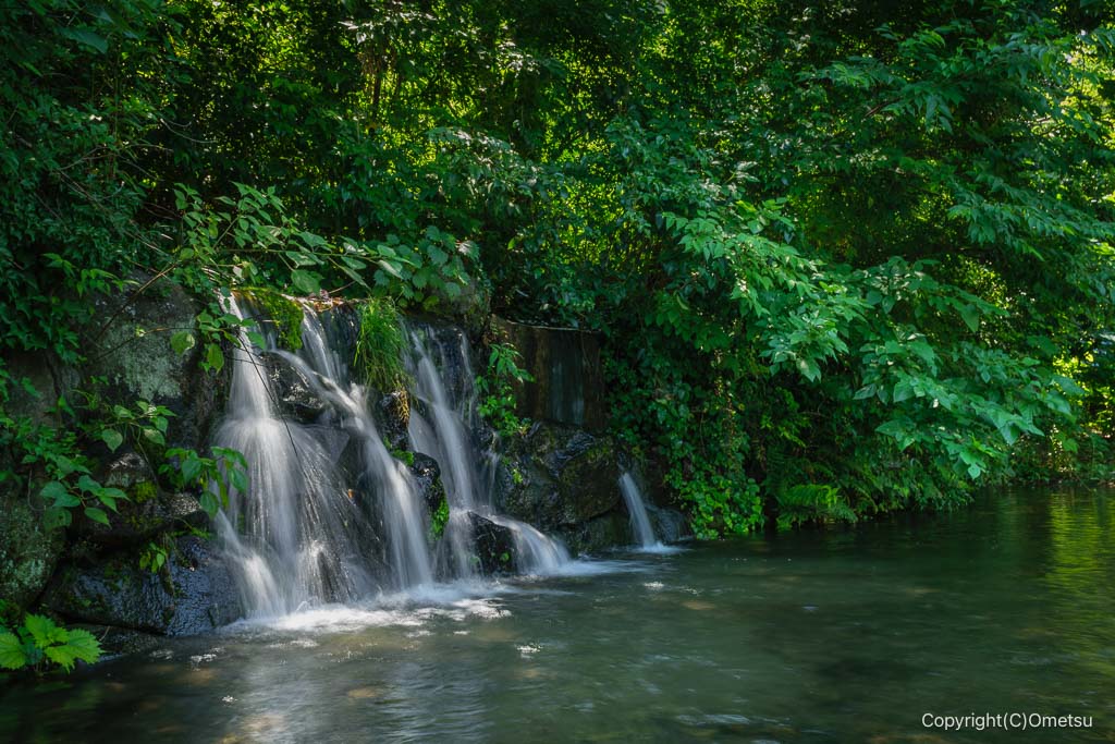 福生市・せせらぎ通り公園の、滝