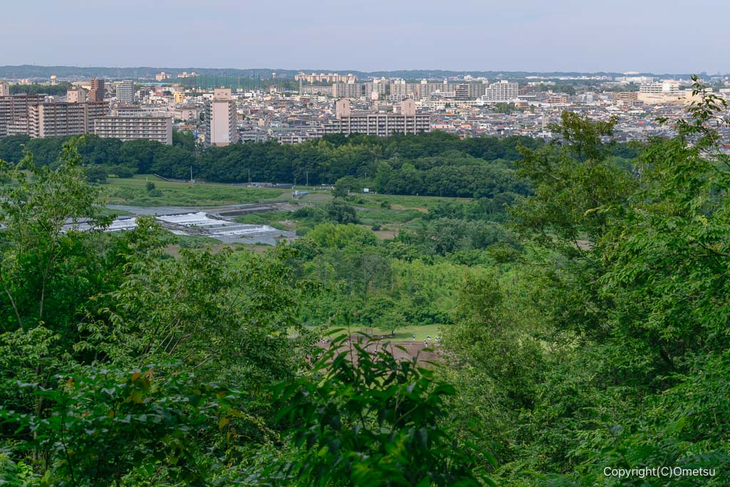 八王子市・滝山城跡の、展望台