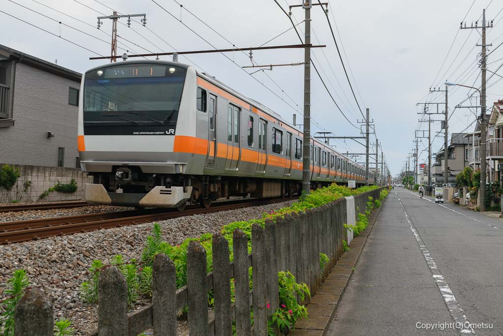 青梅線・線路脇道