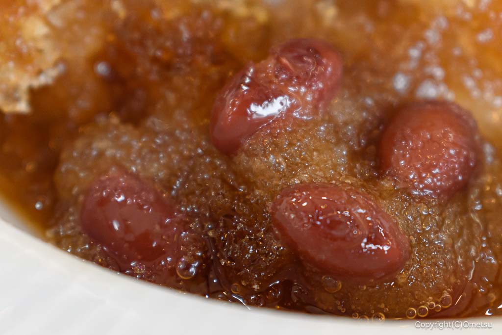 東京都・瑞穂町の「たこマックス」の黒糖・沖縄ぜんざいの、金時豆