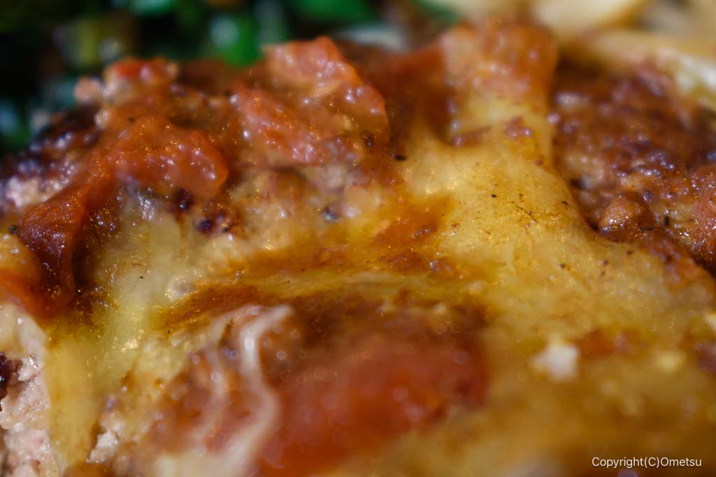 羽村市の洋食店・コーラルの、コーラルハンバーグのチーズ