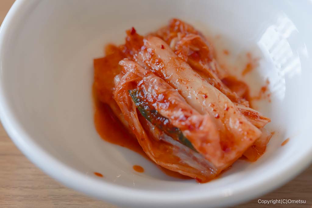 ワンカルビ青梅店の、キムチ