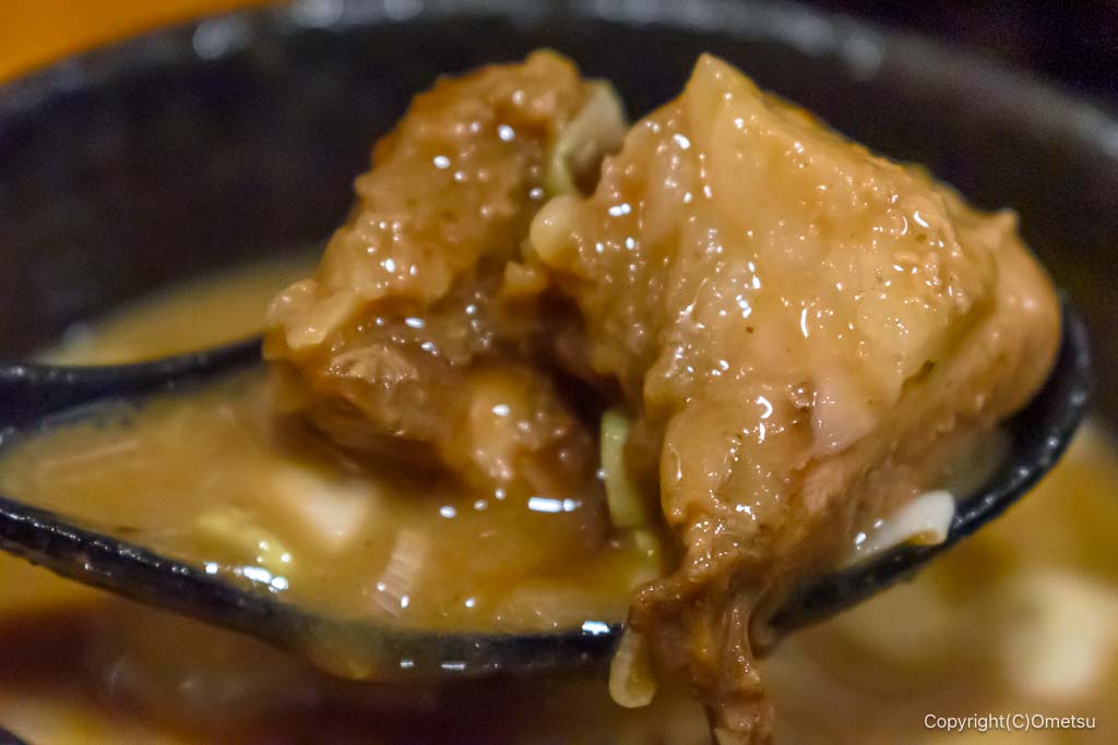 羽村市・麺の蔵 かめだ屋の、濃厚つけそばの、チャーシュー