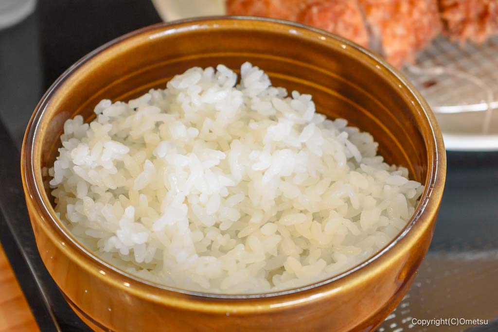 青梅市・とんかつ芯の、ご飯