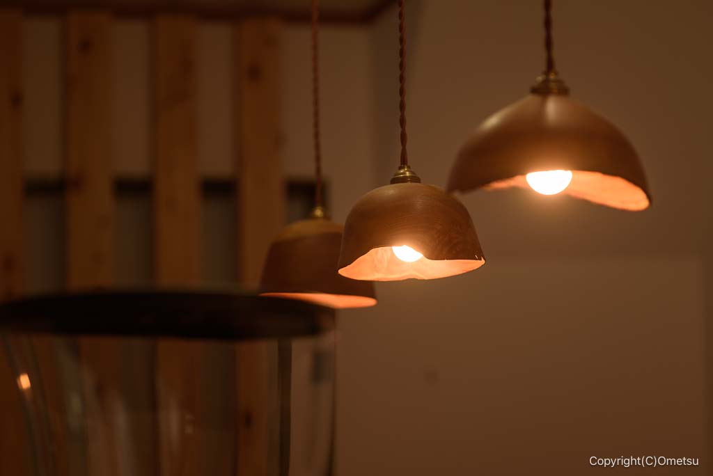 奥多摩AUBAの、店内照明