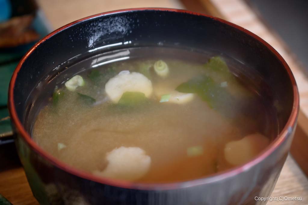 奥多摩アウトドアステーションの、味噌汁