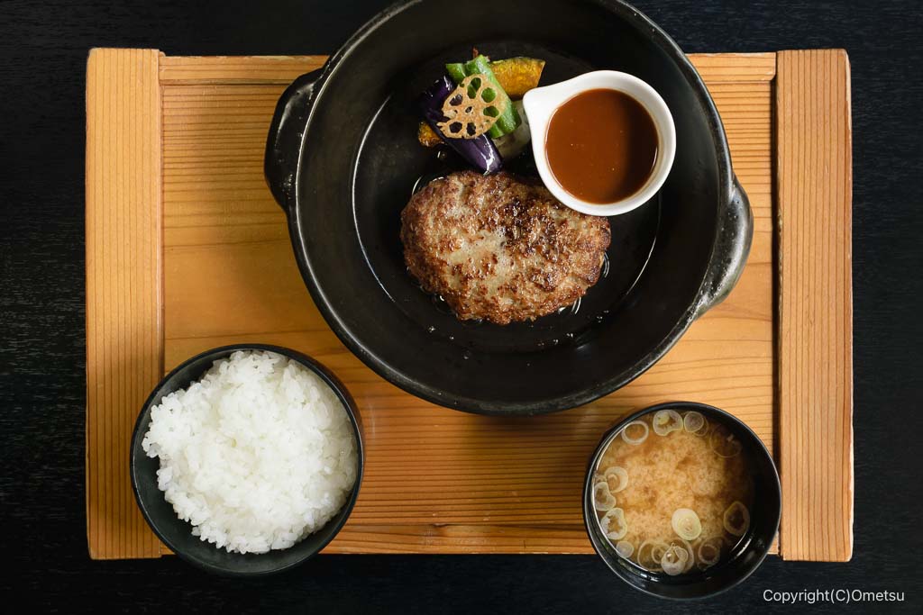 飯能市・レストランHAMA、黒毛和牛ハンバーグセット