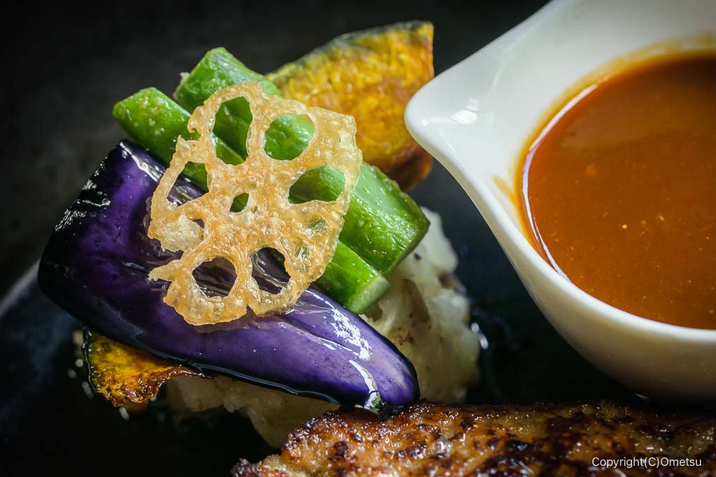 飯能市・レストランHAMA、黒毛和牛ハンバーグの、付け合わせ