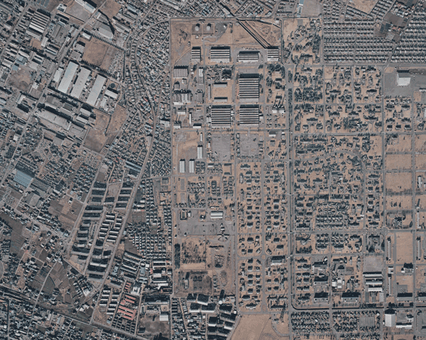 昭島市・立川基地付近の1974年・空中写真