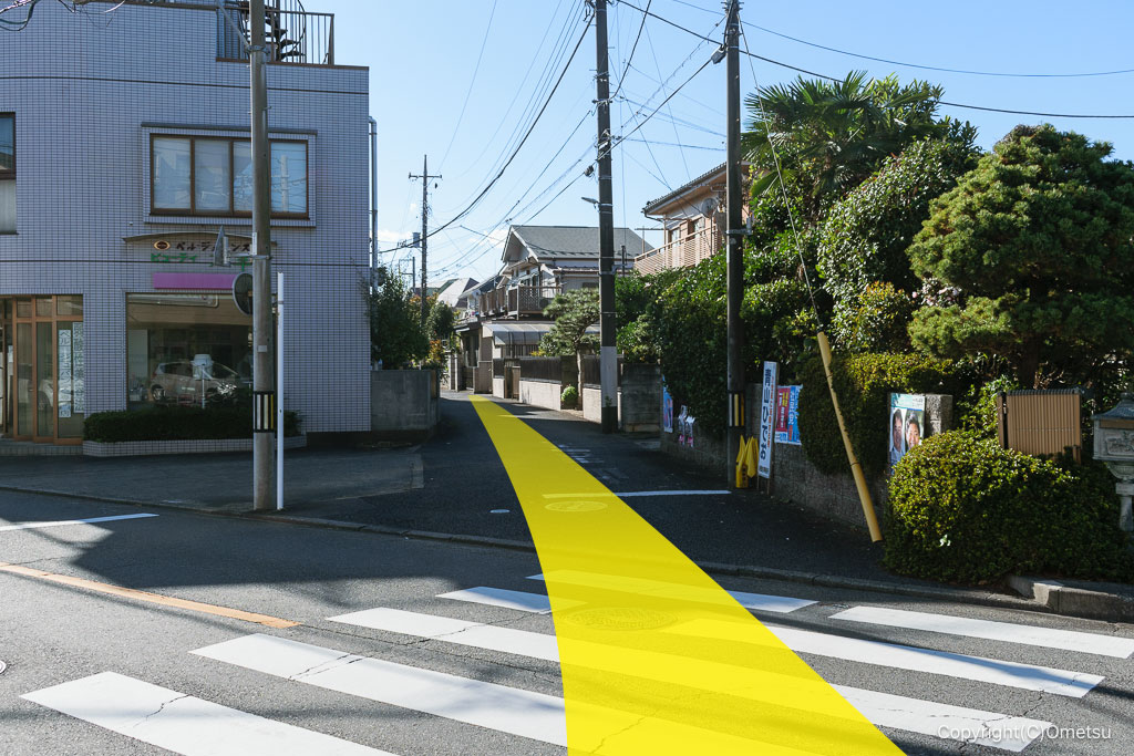 西尾組砂利軌道跡・停車場通り付近