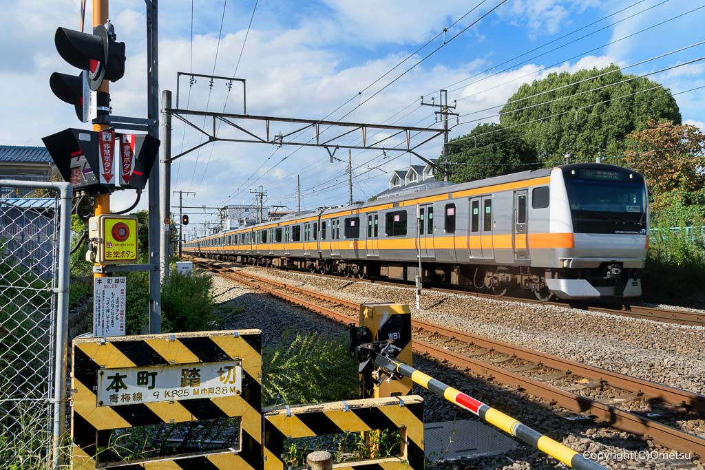 青梅線・福生の、本町踏切