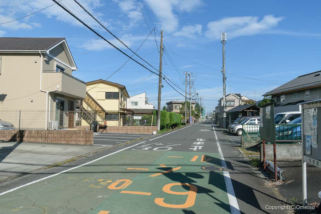 福生河原支線跡の直線道路