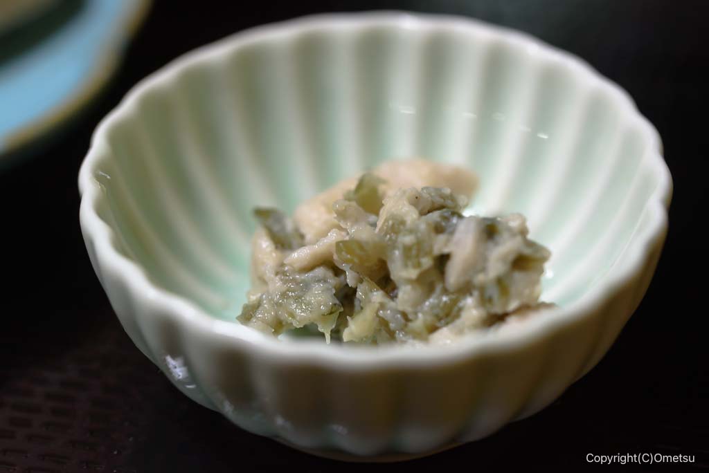 青梅市・御岳渓谷の、隼の、ワサビ漬け