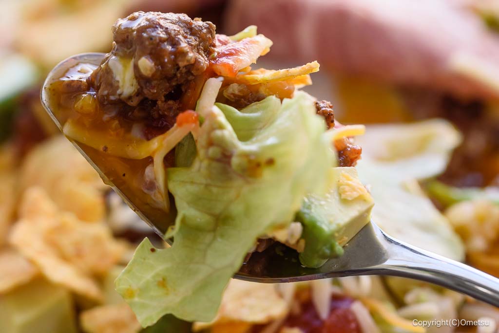 羽村駅西口の、カフェ フェリーチェの、タコライスのタコミート