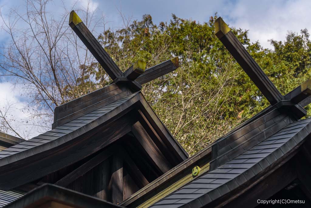 あきる野・阿伎留神社・社殿の屋根