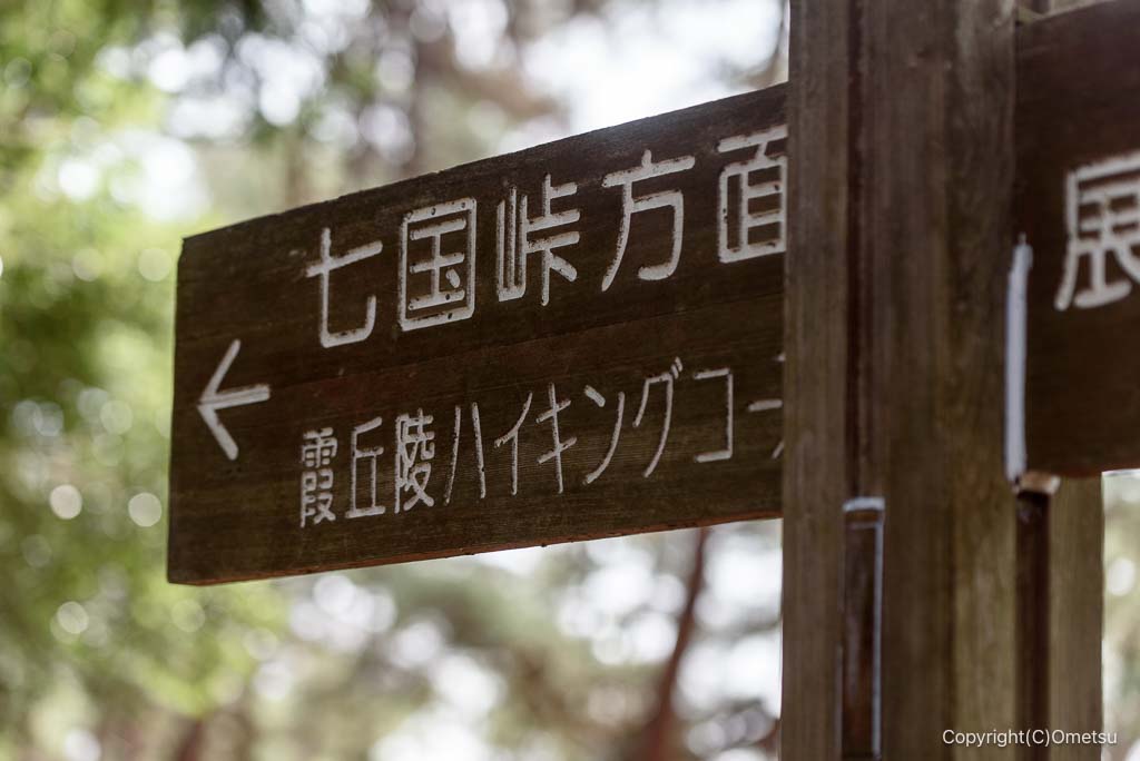 青梅・霞丘陵ハイキングコースの、道標