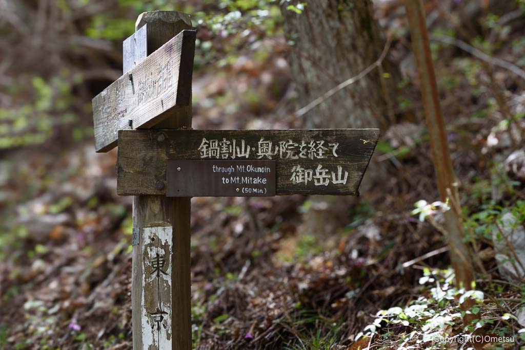 奥多摩・奥の院分岐