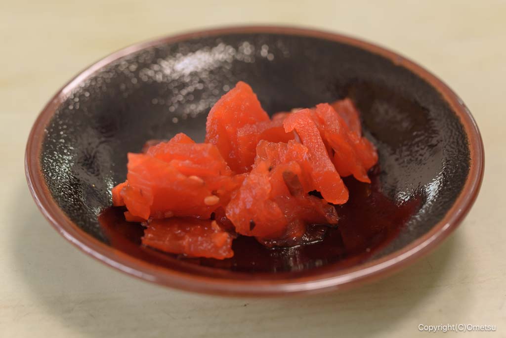 青梅市柚木町の、カレー男の、福神漬け