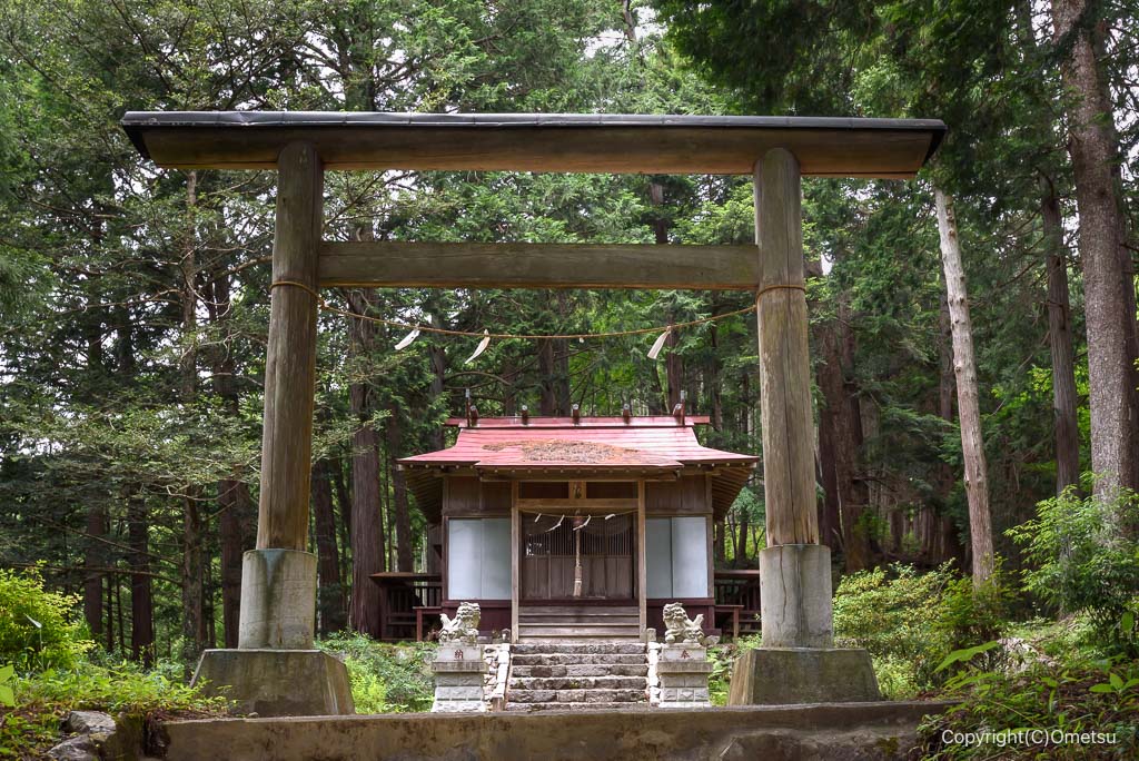 奥多摩・羽黒三田神社、拝殿と鳥居