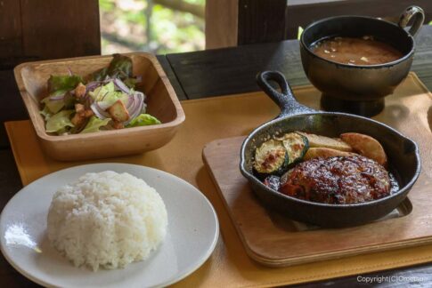 奥多摩・森の中のお肉レストラン アースガーデン｜絶品豚肉ハンバーグ – おめ通