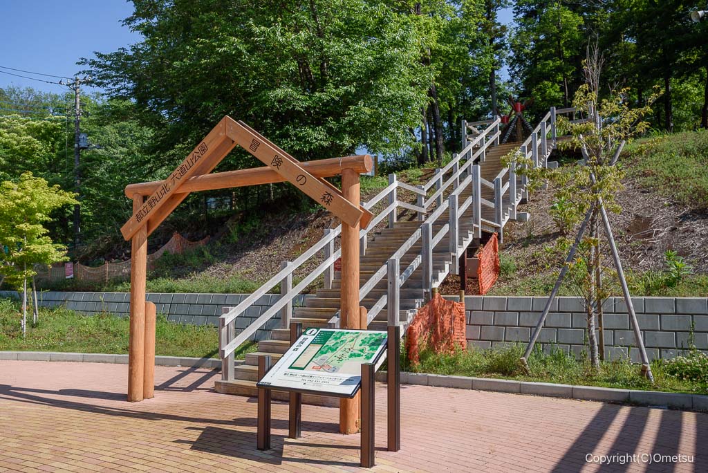 武蔵村山・都立野山北・六道山公園の、冒険の森入口