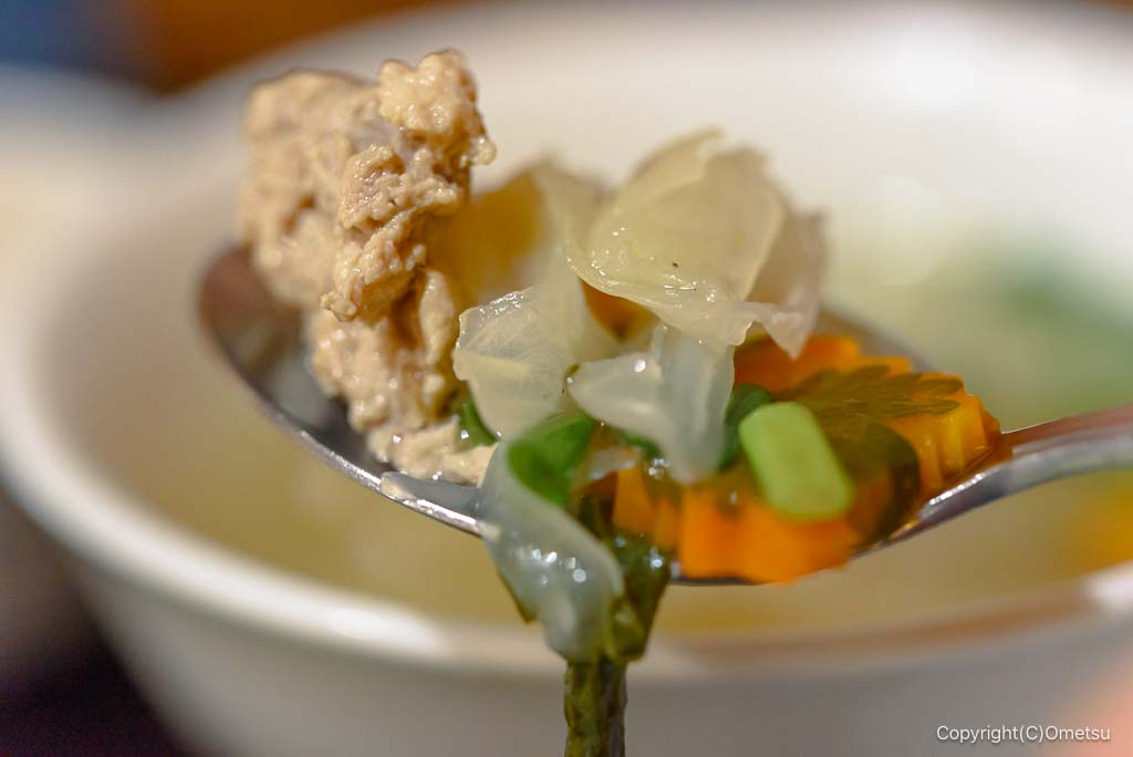 青梅・タイメロディのスープの具