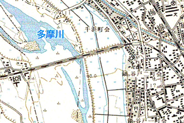 1,967年福生団地付近の地図