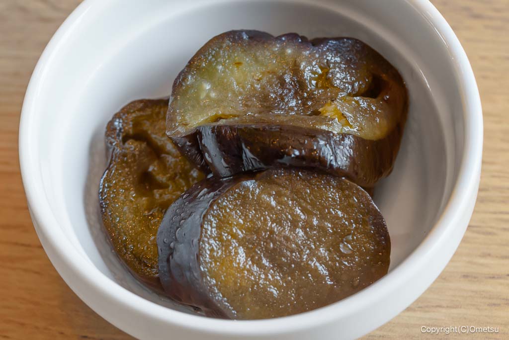 羽村・楢の森の、茄子のソテー