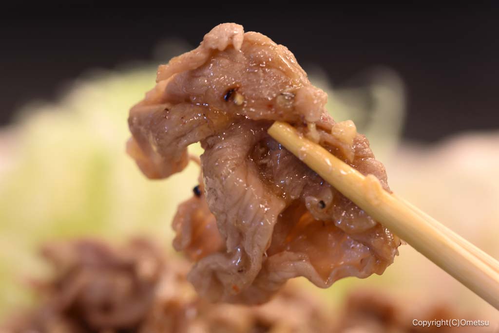 福生・義理TANDOORI HOUSEの生姜焼きの肉