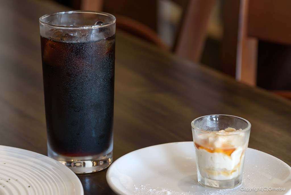 東青梅・イタリア亭Ricordoの、ランチドリンクとミニドルチェ