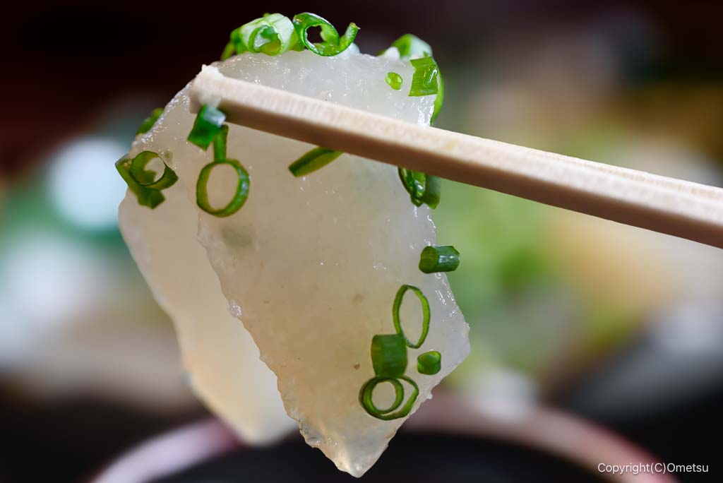 御岳山・山香荘の、刺身コンニャク 