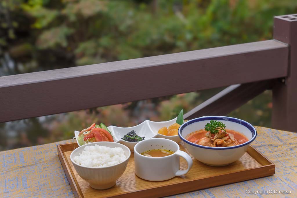 青梅・岩蔵温泉の、CAFE YUBEのランチ