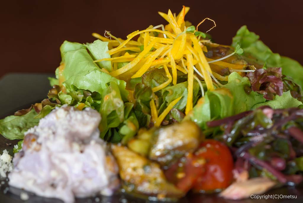 羽村のイタリアン、LeBettola1965の、サラダプレートのカボチャ