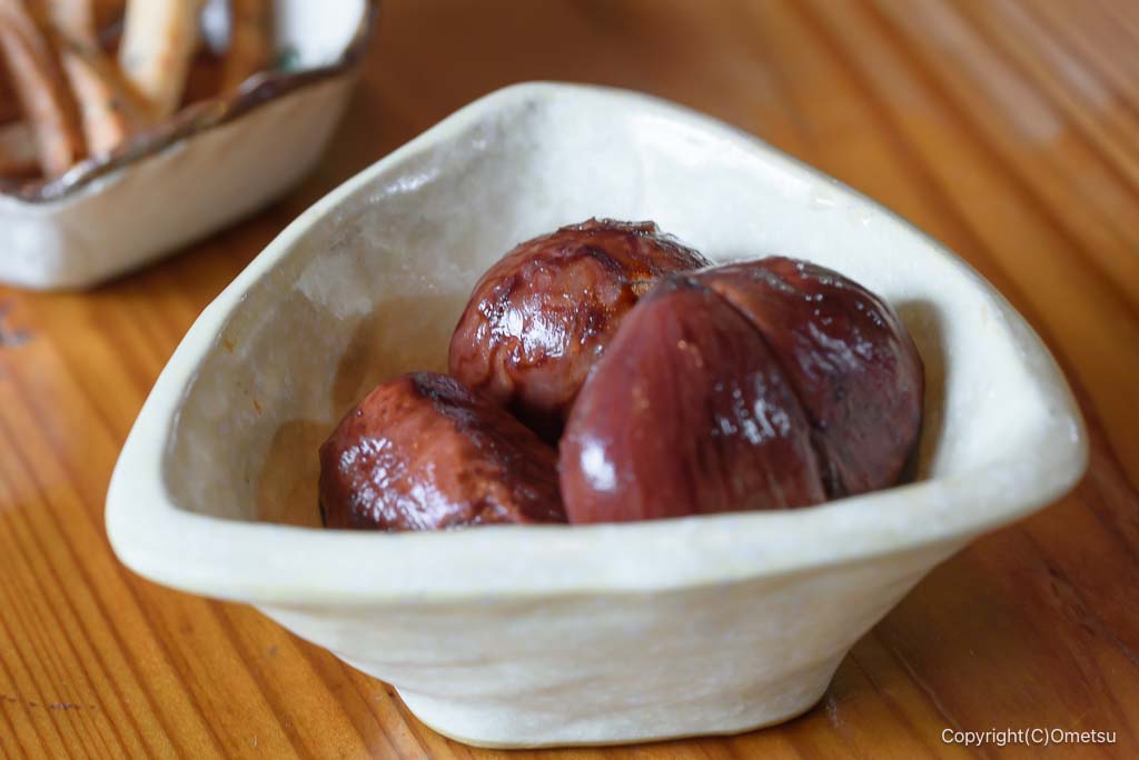 あきる野市・お休み処 松葉の、栗の渋皮煮