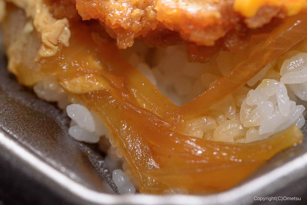 トライアル・西友のカツ重の、タマネギ