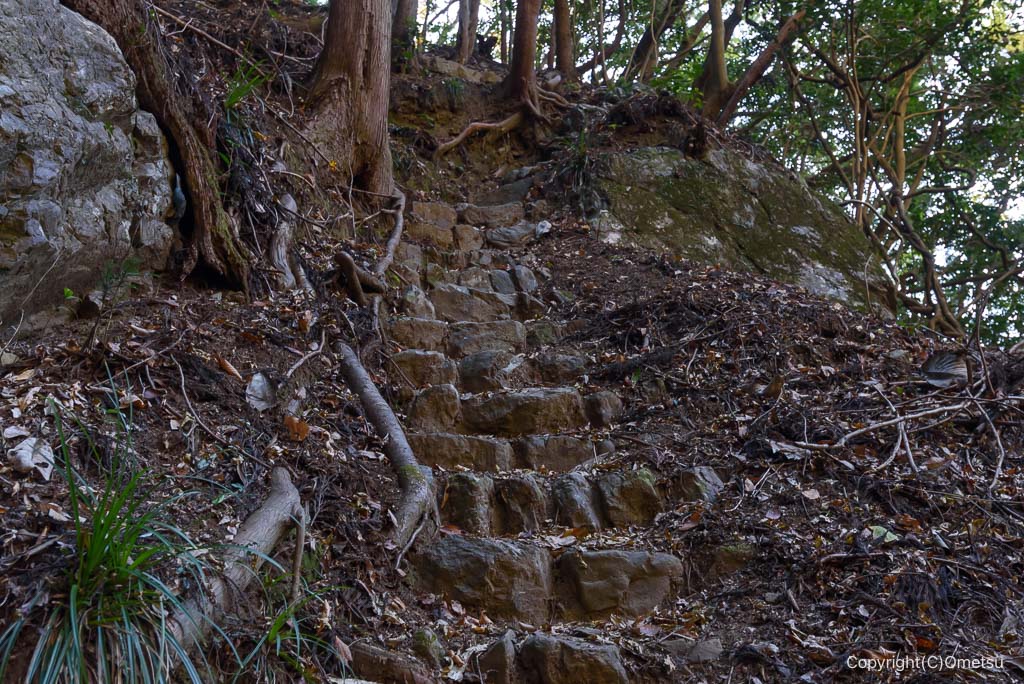 檜原村・天狗滝付近の急登