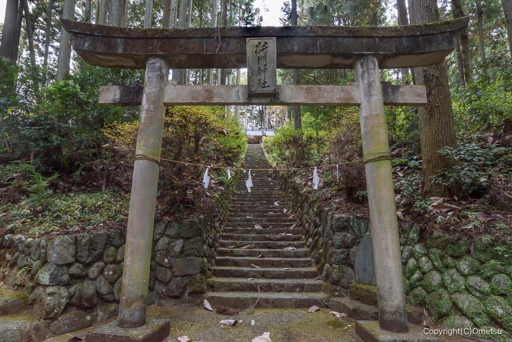 奥多摩・将門神社の石段の参道