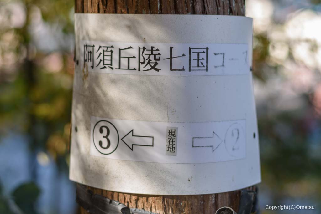 飯能市・阿須丘陵の道標