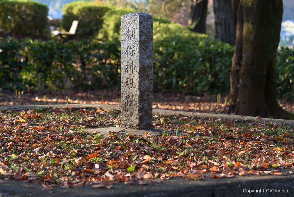 青梅市・藤橋城址跡の杣保神社趾
