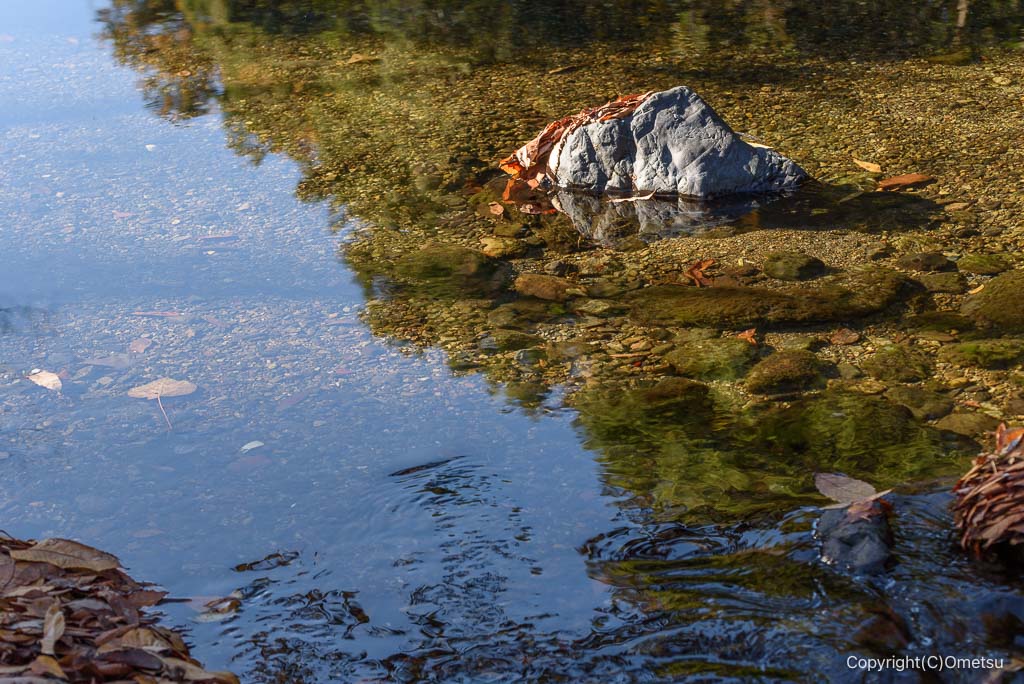 飯能・吾妻峽の水面と石