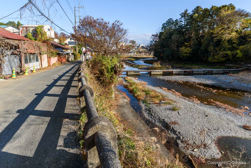 飯能河原沿いの道