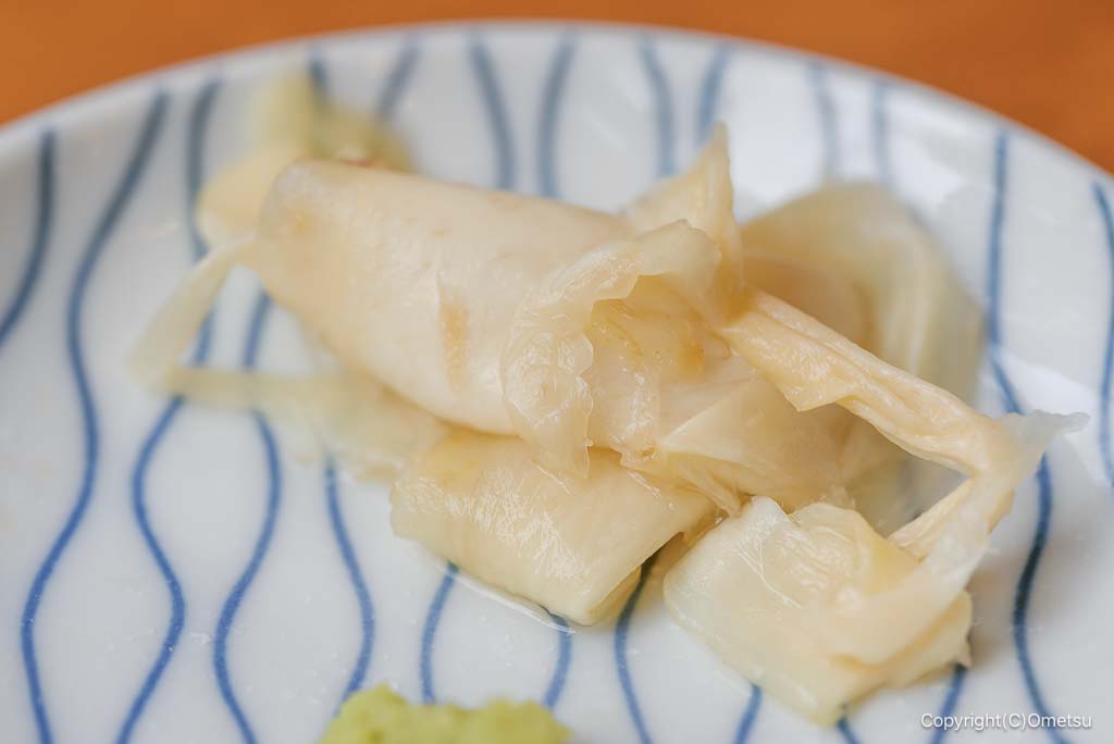 羽村「コミュニティレストランらるご」のガリ